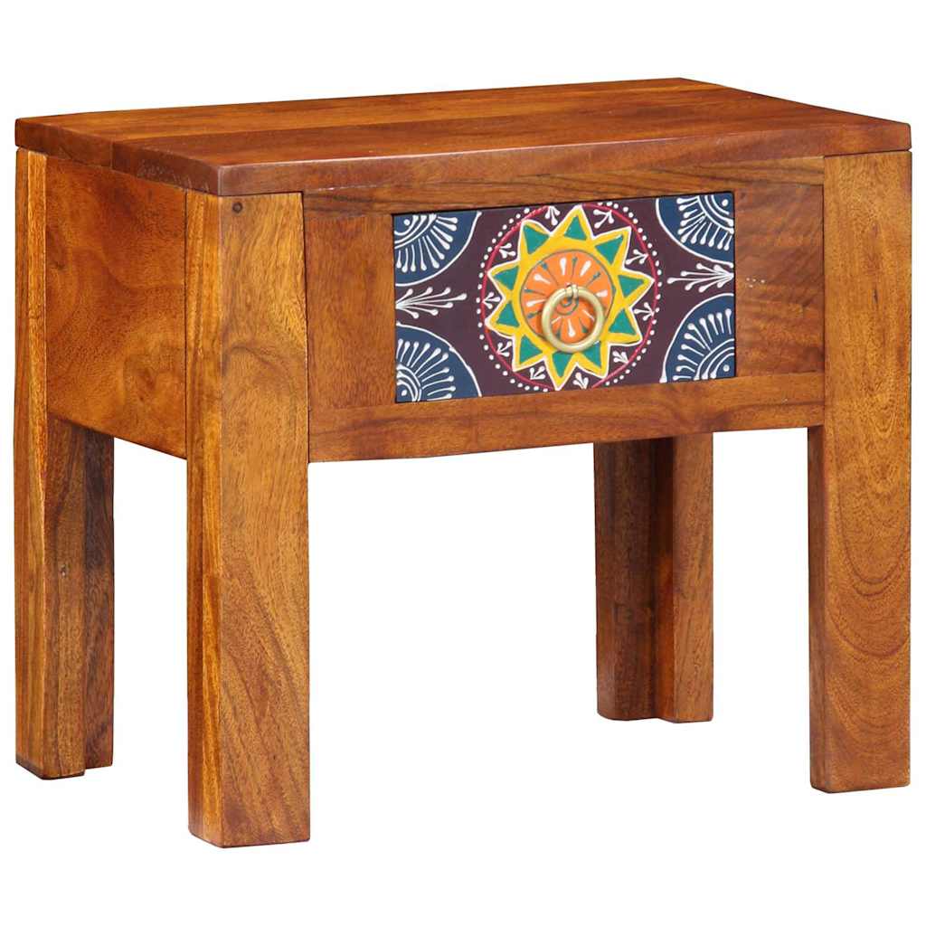 Side Table with Drawer Brown 40 x 30 x 36 cm Solid Acacia wood